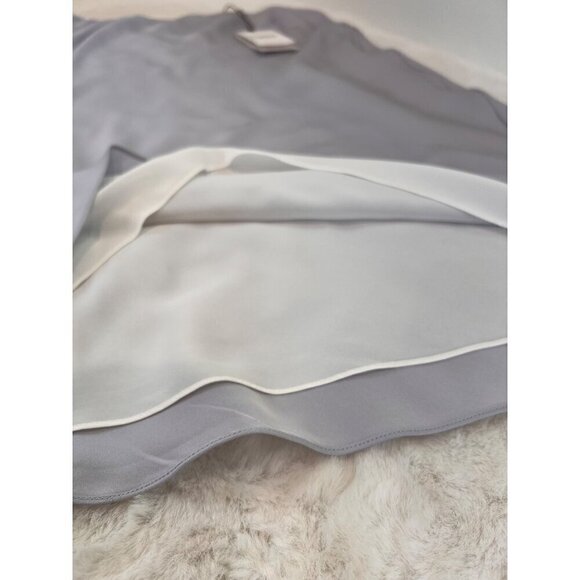 New Theory Size L Slip Skirt in Silk Georgette Light Purple *Stain* - Picture 8 of 11